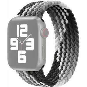 Single Loop Weaving Nylon Replacement Watchband  Size: XS 135mm For Apple Watch Series 6 & SE & 5 & 4 44mm / 3 & 2 & 1 42mm(Black)