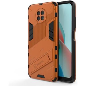 For Xiaomi Redmi Note 9 5G Punk Armor 2 in 1 PC + TPU Shockproof Case with Invisible Holder (Orange)