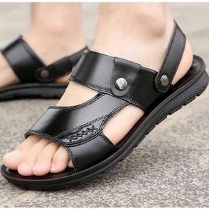 Antislip buitenkleding Dual-gebruik Sandalen Slippers Mannen Casual Strandschoenen  Grootte: 46 (Zwart)