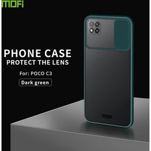 Voor Xiaomi Poco C3 MOFI Xing Dun-serie doorschijnende matte pc + TPU Privacy Anti-glare Shockproof All-inclusive Protective Case(Groen)