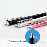 AT-19 Silver Fiber Pen Tip Stylus Capacitive Pen Mobile Phone Tablet Universal Touch Pen(Purple)