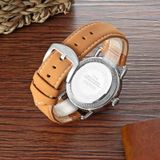 CAGARNY 6815 Living Waterproof Round Dial Quartz Movement Alloy Case Fashion Watch Quartz Watches with Leather Band
