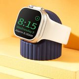 Voor Apple Watch Wave Pattern Silicone Watch Oplaadstandaard (Grijs)