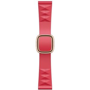 Modern Style Silicone Replacement Strap Watchband For Apple Watch Series 6 & SE & 5 & 4 40mm / 3 & 2 & 1 38mm  Style:Rose Gold Buckle(Red)