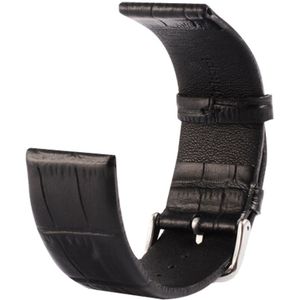 Kakapi for Apple Watch 42mm Crocodile Texture Classic Buckle Genuine Leather Watchband  Only Used in Conjunction with Connectors (S-AW-3293)(Black)
