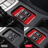 Car Carbon Fiber Seat Heating Panel Decorative Sticker for Subaru BRZ / Toyota 86 2013-2019  Left and Right Drive Universal with Hole (Red)