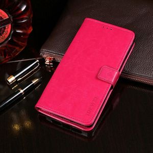 For OPPO Find X2 Neo idewei Crazy Horse Texture Horizontal Flip Leather Case with Holder & Card Slots & Wallet(Rose Red)