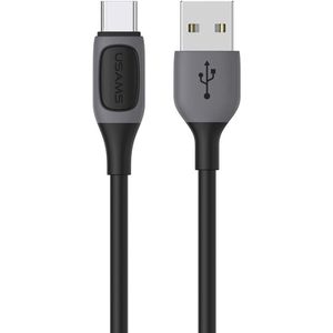 USAMS US-SJ596 Jelly Series USB naar Type-C tweekleurige datakabel  kabellengte: 1m