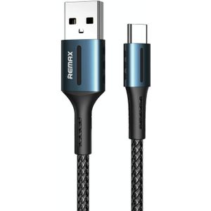 Remax RC-003a 2.4A Type-C / USB-C Barrett Series Charging Data Cable  Length: 1m(Black)