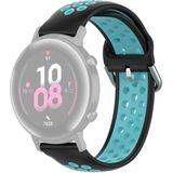 20mm For Huami Amazfit GTS / Samsung Galaxy Watch Active 2 / Huawei Watch GT2 42MM Fashion Inner Buckle Silicone Strap(Black teal)