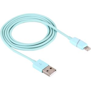 1M Circular Bobbin Gift Box Style 8 Pin to USB Data Sync Cable with LED Indicator Light  For iPhone X / iPhone 8 & 8 Plus / iPhone 7 & 7 Plus / iPhone 6 & 6s & 6 Plus & 6s Plus / iPad(Blue)