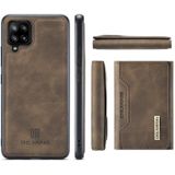 For Samsung Galaxy A42 5G DG.MING M2 Series 3-Fold Multi Card Bag + Magnetic Back Cover Shockproof Case with Wallet & Holder Function(Coffee)