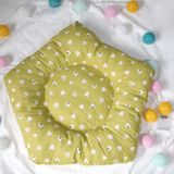 Cotton Canvas Pet Tent Cat and Dog Bed with Cushion  Specification: Small 40×40×50cm(Yellow Triangle)