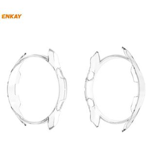 For Samsung Galaxy Watch 3 41mm ENKAY Hat-Prince ENK-AC8206 2 in 1 Protective Matte PC Case + 0.2mm 9H 2.15D Curved Edge Tempered Glass Film(Transparent)