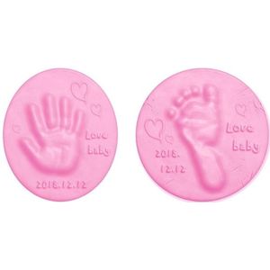 3 PCS Baby Care Air Dry Soft Clay Baby Hand and Foot Inkpad(Pink)