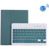 C06B ultradunne snoepkleuren Bluetooth-toetsenbord Tablet Case voor iPad Mini 6  met Stand & Pen Slot (Dark Green)