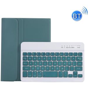 C06B ultradunne snoepkleuren Bluetooth-toetsenbord Tablet Case voor iPad Mini 6  met Stand & Pen Slot (Dark Green)