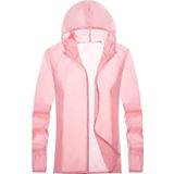 Lovers Hooded Outdoor Windproof And UV Proof Sun Proof Clothes (Color:Pink Size:XXXXL)