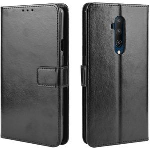 For OnePlus 7T Pro  Retro Crazy Horse Texture Horizontal Flip Leather Case with Holder & Card Slots & Photo Frame(Black)
