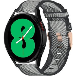 For Samsung Galaxy Watch4 44mm 20mm Nylon Woven Watch Band(Grey)