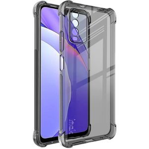 For Xiaomi Redmi Note 9 4G / 9 Power IMAK All-inclusive Shockproof Airbag TPU Case with Screen Protector(Transparent Black)