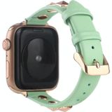 Klinknagel lederen horlogeband voor Apple Watch Ultra 49 mm / serie 8 & 7 45 mm / SE 2 & 6 & SE & 5 & 4 44 mm / 3 & 2 & 1 42 mm