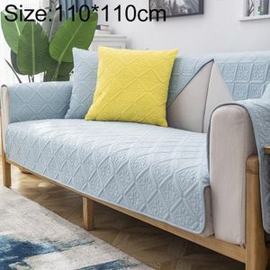 Four Seasons Universal Simple Modern Non-slip Full Coverage Sofa Cover  Size:110x110cm(Versailles Blue)
