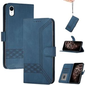 Cubic Skin Feel Flip Leather Phone Case voor iPhone XR