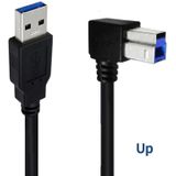 JUNSUNMAY USB 3.0 A mannelijk naar USB 3.0 B mannelijk adapterkabelsnoer 1 6 ft/0 5 m voor dockingstation  externe harde stuurprogramma's  scanner  printer en meer