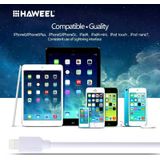 HAWEEL 2m High Speed 8 Pin to USB Sync and Charging Cable  For iPhone 11 / iPhone XR / iPhone XS MAX / iPhone X & XS / iPhone 8 & 8 Plus / iPhone 7 & 7 Plus / iPhone 6 & 6s & 6 Plus & 6s Plus / iPad(White)