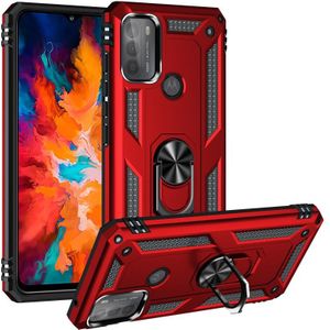For Motorola Moto G50 Shockproof TPU + PC Protective Case with 360 Degree Rotating Holder(Red)