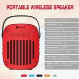 NewRixing NR-4014 Outdoor Portable Hand-held Bluetooth Speaker with Hands-free Call Function  Support TF Card & USB & FM & AUX (Orange)