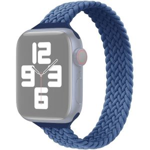 Small Taille Single Loop Nylon Braid Vervanging Horlogeband voor Apple Watch Series 7 41mm / 6 & SE & 5 & 4 40 MM / 3 & 2 & 1 38mm  Grootte: S 135mm (Cold Sea Blue)