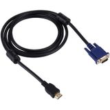 1.8m HDMI Male to VGA Male 15PIN Video Cable(Black)