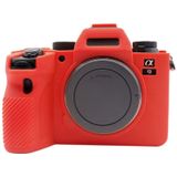 PULUZ Soft Silicone Protective Case for Sony ILCE-9M2/ Alpha 9 II / A92(Red)