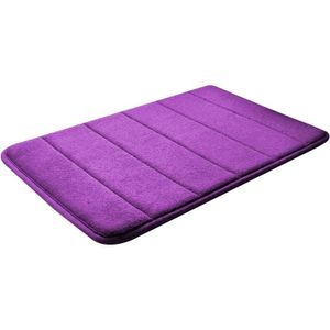 Anti slip water absorptie rug badkamer mat Shaggy Memory Foam keuken deur Vloermatten  grootte: 50X80CM (paars)