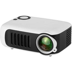 A2000 Mini Portable Projector 800 Lumen Supports 1080P LCD 50000 Hours Lamp Life Home Theater Video Projector for Power Bank(White)