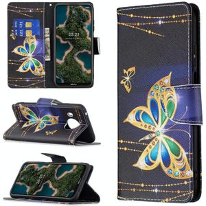 For Nokia X10 / X20 Colored Drawing Pattern Horizontal Flip Leather Case with Holder & Card Slots & Wallet(Big Butterfly)