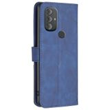 For Motorola Moto G Power 2022 Rhombus Texture Magnetic Buckle Horizontal Flip Leather Phone Case(Blue)