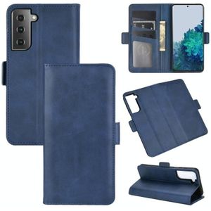 For Samsung Galaxy S30 Dual-side Magnetic Buckle Horizontal Flip Leather Case with Holder & Card Slots & Wallet(Dark Blue)