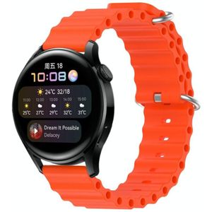 Voor Huawei Watch 3 22mm Ocean Style siliconen effen kleur horlogeband