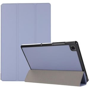 3-voudige huidtextuur horizontale flip TPU + PU lederen hoesje met houder voor Samsung Galaxy Tab A7 10.4 (2020) T500 / T505 (lavendelgrijs)
