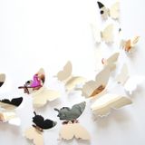 36 PCS Home Decoration Originality PC 3D Mirror Surface Butterfly Wall Paste