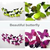 36 PCS Home Decoration Originality PC 3D Mirror Surface Butterfly Wall Paste