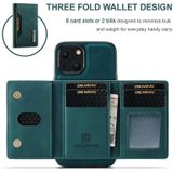 DG.MING M2 Serie 3-voudige kaarttas + magnetische schokbestendige behuizing met portemonnee en houder Functie voor iPhone 13 Mini