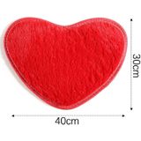 Heart Shape Non-slip Bath Mats Kitchen Carpet Home Decoration  Size:60*70CM(Light Camel)