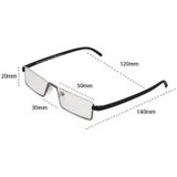 TR90 Senioren doorzichtige bril met draagbare tas Lichtgewicht presbyope bril  graad: +2 00