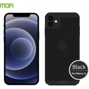 MOFi Honeycomb Texture Breathable PC Shockproof Protective Back Cover Case For iPhone 12(Black)