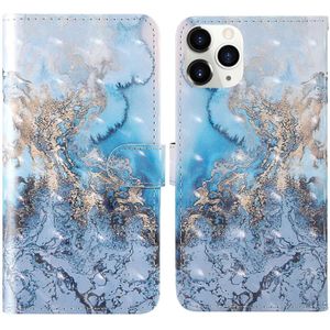 For iPhone 12 6.7 3D Painting Colored Drawing Pattern Horizontal Flip TPU + PU Leather Case with Holder & Card Slots & Wallet & Lanyard(Milky Way)