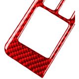 2 PCS / Set Carbon Fiber Car Window Lift Defogger Button Decorative Sticker for Nissan GTR R35 2008-2016  Left Driving(Red)